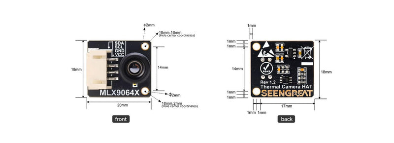 MLX90640 Thermal Imaging Camera, 32x24 IR Sensor Array for Raspberry Pi, HVAC, Fire Detection – Low Power, High Accuracy, I2C Interface