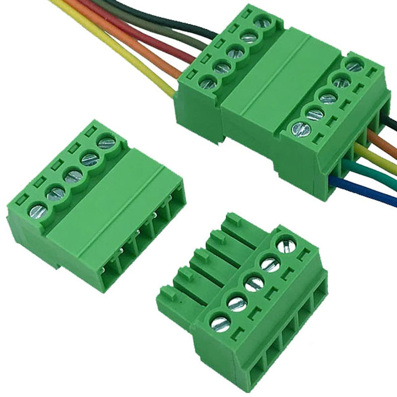 5Set 5-Pin 300V 8A KF2EDGK 3.5mm Pitch Screw Terminal Block Pluggable Connector for 28-16AWG 3.5mm-5-Pin(5PCS)