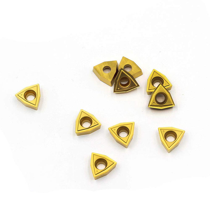 OSCARBIDE WCMT050304(WCMT2.52) Carbide Turning Inserts,WCMT Inserts CNC Lathe Insert for Indexable Lathe Turning Tool Holder Insert Replacement,10 pcs/Pack