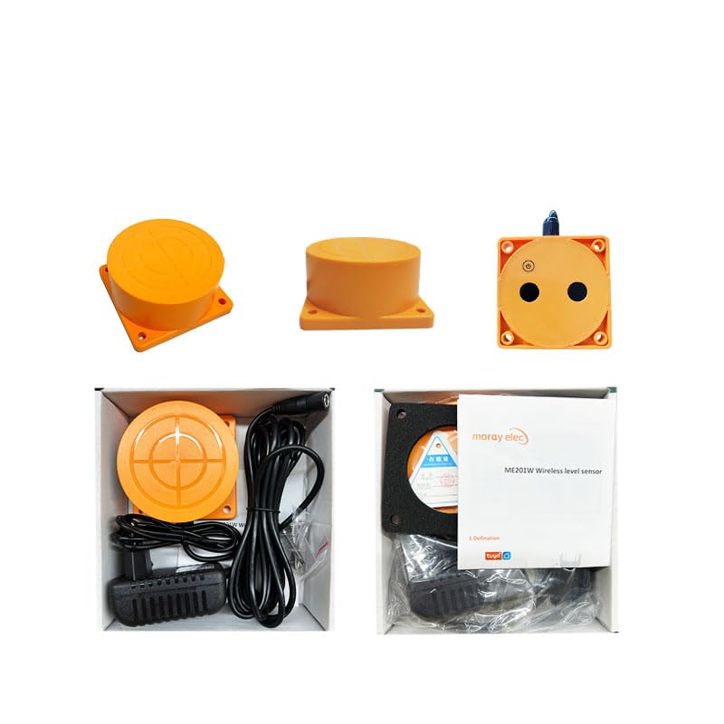 Moray Smart Zigbee Water Level Sensor Water Tank Level Monitor Oil Tank Gauge Sensor , Automatic Alarm Indicator for Tuya Smart Life Mobile APP Smart Home Remote IP65 Waterproof (ME201WZ)