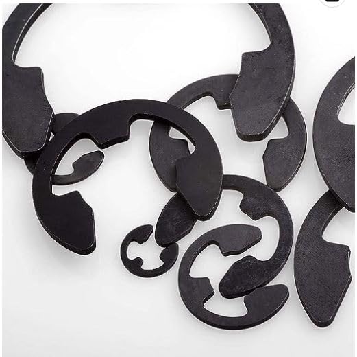 Durable Spring Steel E-Clips with Black Oxide Finish (5, 7/8") 7/8" 5