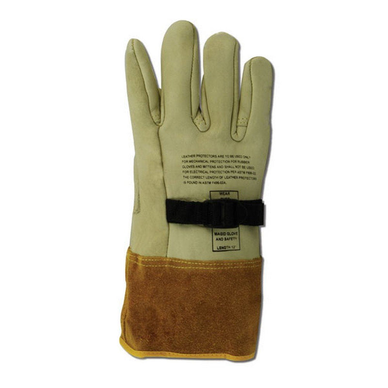 MAGID Leather Lineman Electrical Protector Work Gloves, 1 Pair, Size 10, 60611PS10, For Use With Rubber Insulated Gloves, Tan Size 10 (Pack of 1)
