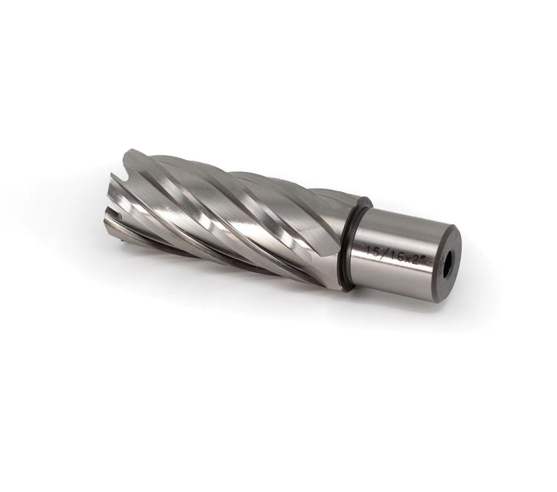 OSCARBIDE 15/16" x 2" HSS Annular Cutter 3/4" Weldon Shank Mag Drill Bit | 2 Flat |15/16"Cutting Diameter | 2"Cutting Depth | Burr-Free Holes | Rapid Chip Removal | 10x Faster Than Twist Drills