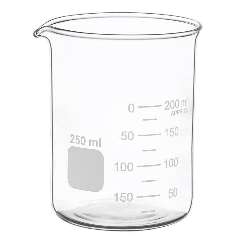 Glass Measuring Low Form Beaker Set 50ml 100ml 250ml Glass Graduated Beaker Set … 50ml+100ml+250ml