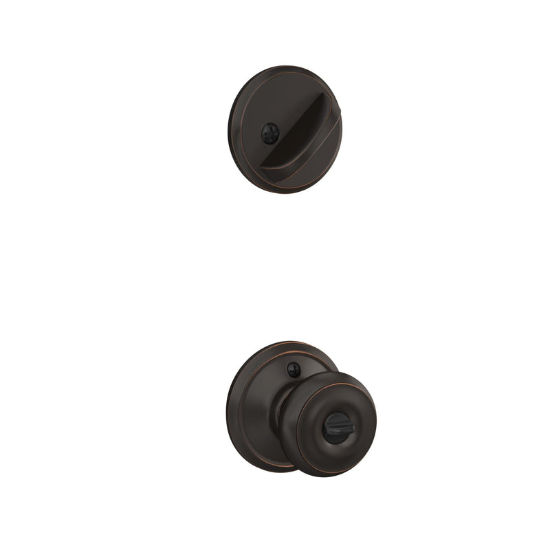 SCHLAGE FB50NVGEO716 Georgian Entry Deadbolt Lock, Aged Bronze Pack of 1
