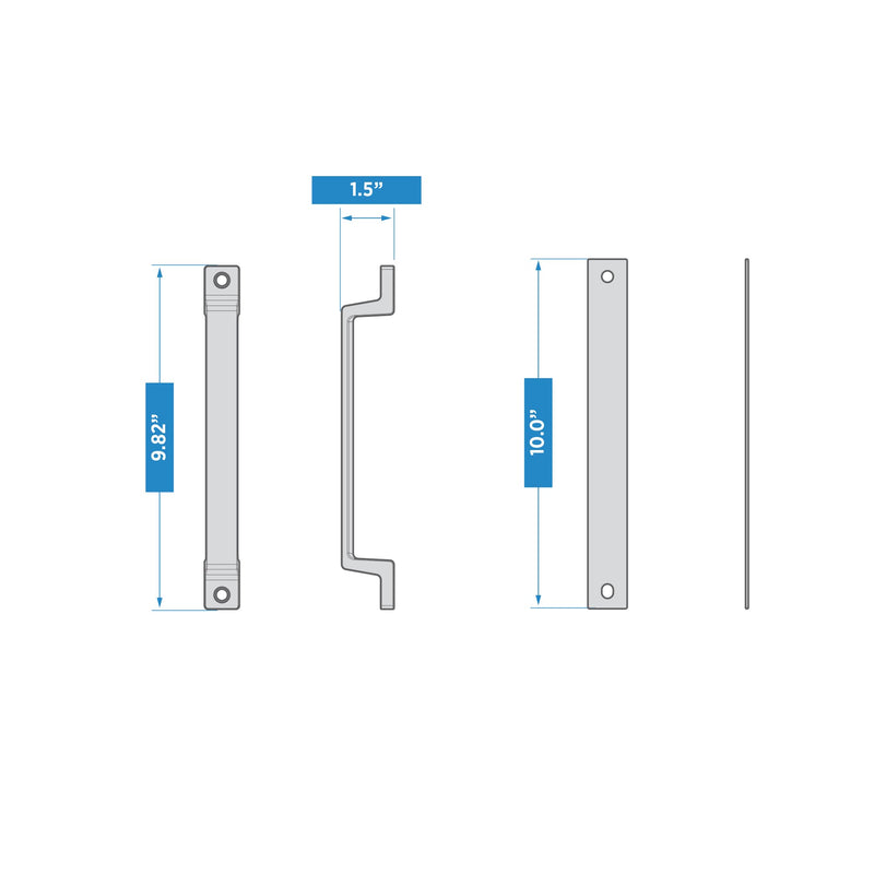 National Hardware N166-022 10-in Modern Black Gate Pull