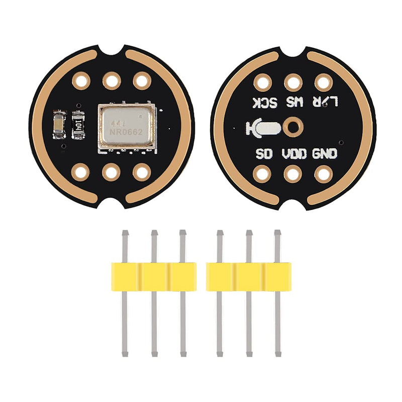 3PCS INMP441 Omnidirectional Microphone Module I2S Interface MEMS High Precision Low Power Ultra Small Volume with 20CM/7.8" 10pins Dupont Cable Female to Female for ESP32 DIY 3PCS