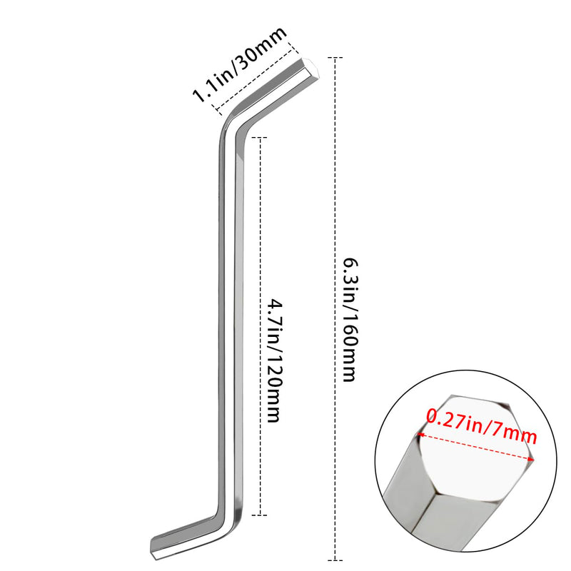 2 Pcs Garbage Disposal Wrench, Garbage Disposal Allen Wrench Tool Compatible with InSinkErator Garbage Disposal for Unjam Kitchen Sink Food Garbage Disposal Garbage Disposal Repair