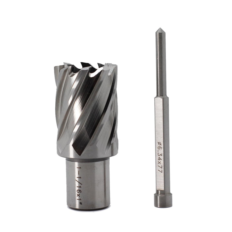 OSCARBIDE 1-1/16" x 1" HSS Annular Cutter 3/4" Weldon Shank Mag Drill Bit | 2 Flat | 1-1/16"Cutting Diameter | 1"Cutting Depth | Burr-Free Holes | Rapid Chip Removal | 10x Faster Than Twist Drills