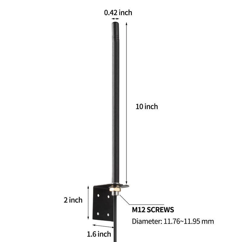 Outdoor Smart Gate Door Opener Extended Long Range Receiver Antenna for GTO Mighty Mule MM571W MM572W MM371W MM372W F3101MBC MMS100 LiftMaster Ghost All Series Controls Garage Gate Opener ，Eifagur Wall Mount Gate Opener Antenna