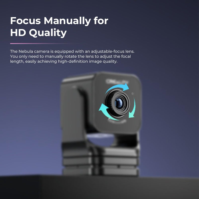 SainSmart Creality Nebula Camera for Ender-3 V3 KE/Ender 3 V3/Ender 3 V3 Plus/CR-10 SE/Halot-Mage Series/Creality Sonic Pad/Nebula Pad, Real-time Monitoring, Time-Lapse Filming, Spaghetti Detection