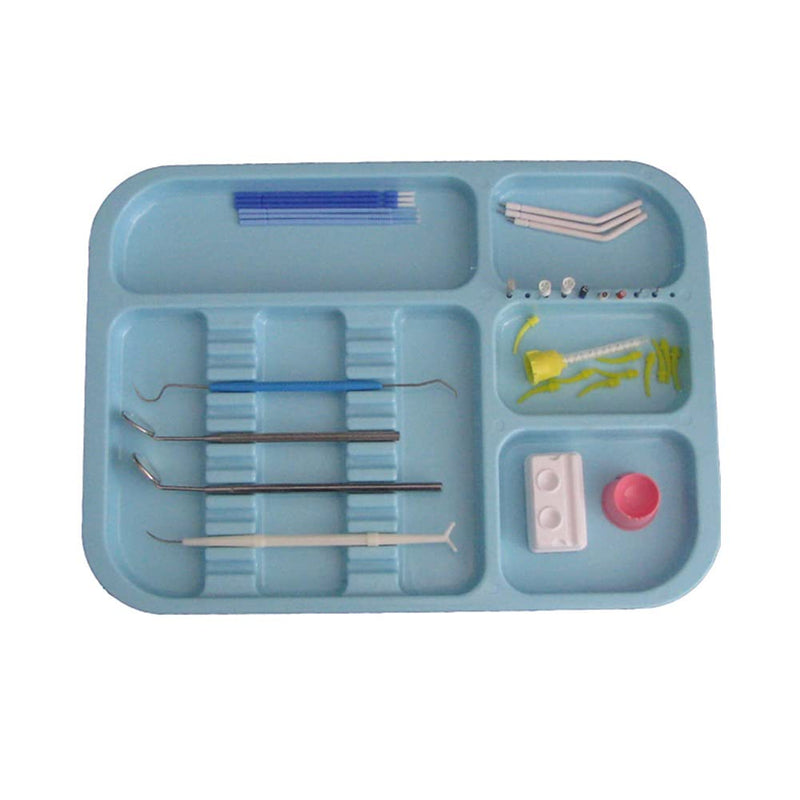 SNAWOP Dental Instrument Tray Autoclavable Plastic Divided Trays Size B (13 x 9.4") for Medical Instrument Set Lab Tatto and Beauty Salon (Purple) Purple