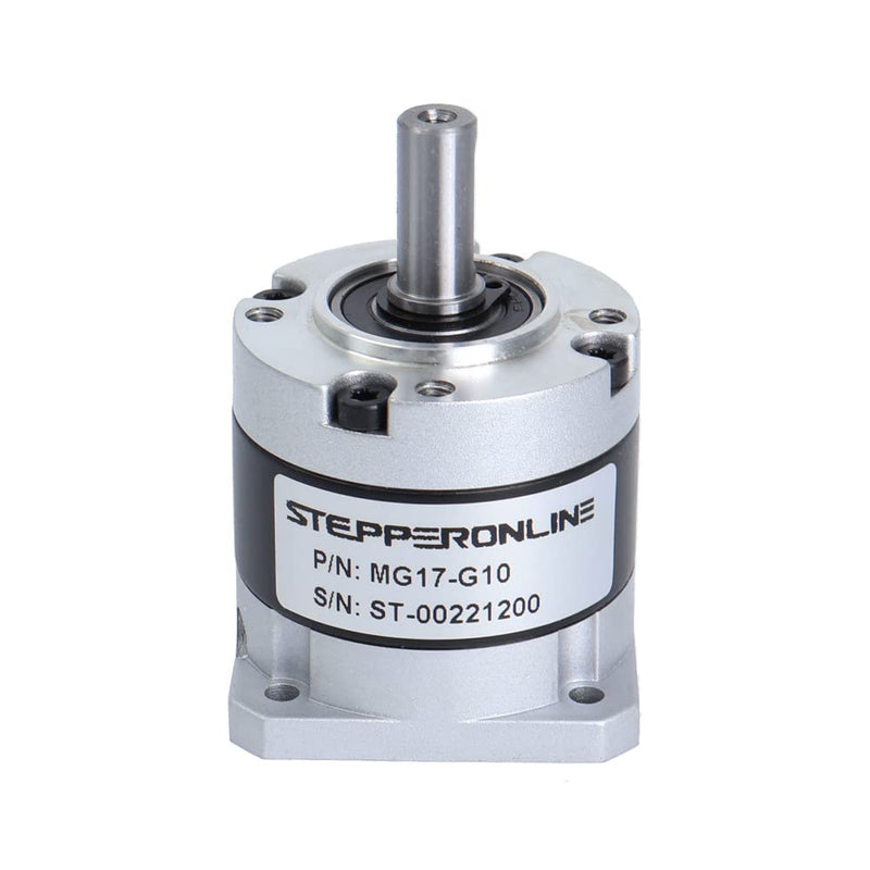 STEPPERONLINE Planetary Gearbox Gear Ratio 10:1 Backlash 30 arc-min for 9.5mm Short Shaft Length Nema 17 Stepper Motor Gear Ratio: 10:1
