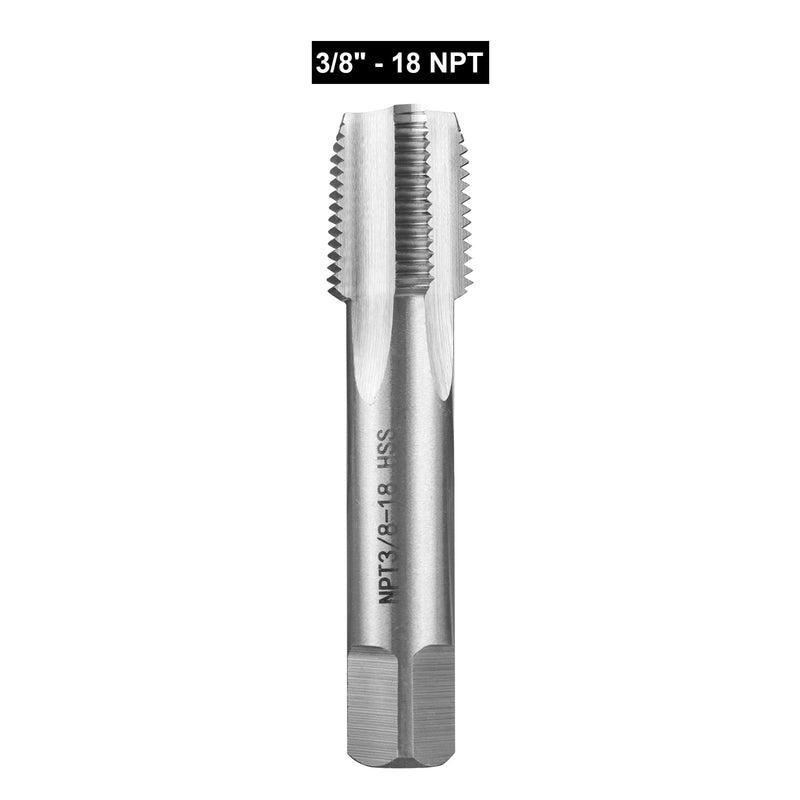 3/8" - 18 NPT Pipe Tap,1pc M2 NPT Tapered Pipe Thread Tap, Used for Conventional Machine Tapping or CNC Tapping, Can Tap Steel and Stainless Steel 3/8"-18