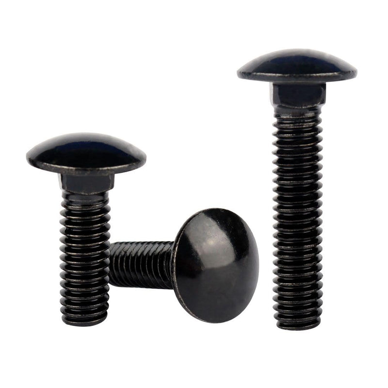 1/4-20 x 3/4" Carriage Bolts Screws Black Finish, Round Head Square Neck, 304 Stainless Steel 18-8, UNC Full Machine Coarse Thread, 20Pcs 1/4-20 x 3/4" (20 Pcs)