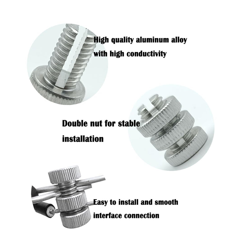 50Pcs Fence Wire Clamps,Split Bolt Joint Clamp Wire Connectors for Multiple Electric Fence Line Tap Clamp (50, Aluminum alloy) 50