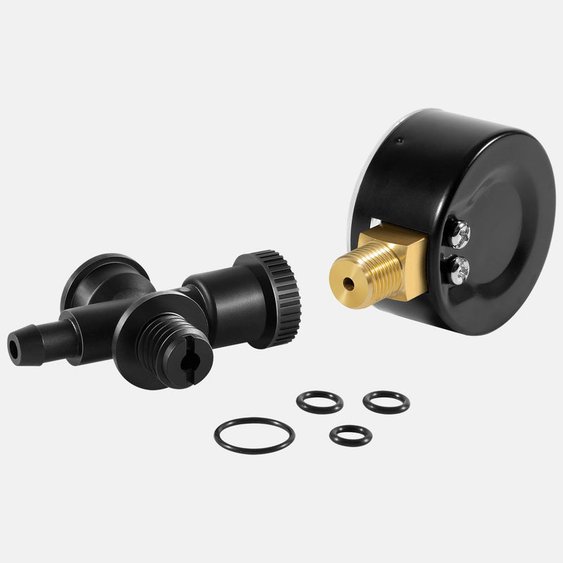 DEX2400S Filter Air Gauge Adapter Assembly + ECX270861 Pressure Gauge + DEX2400Z3A O-Ring Set for Filter Relief Valve Stem Fit for Hayward Most Swimming Pool Filters