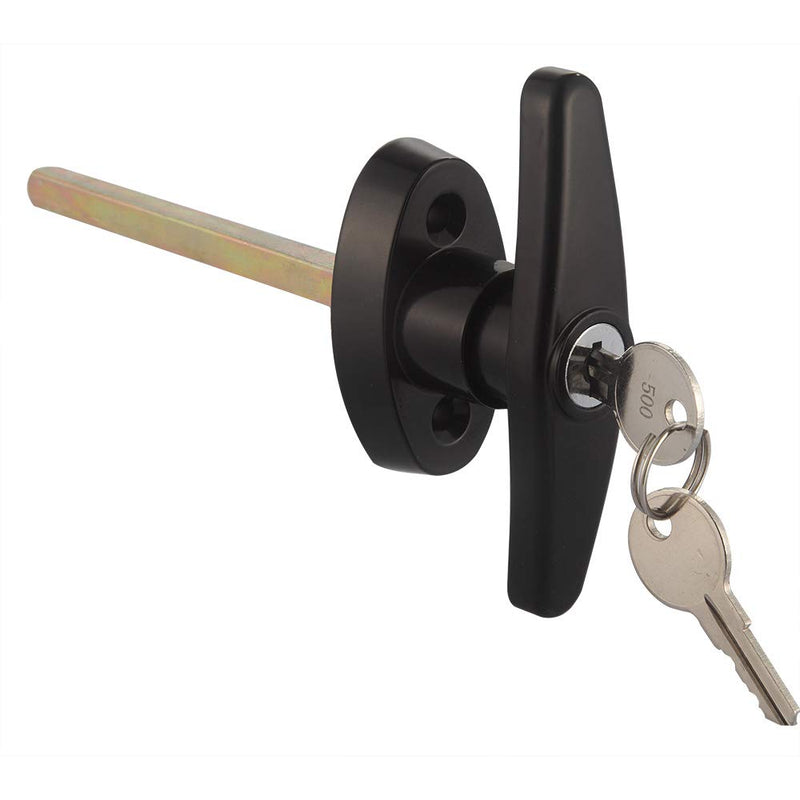 6" T-Handle Lock kit Shed Door Lock with samed Keys and Screws Playhouse & Chicken Coop Door Lock 6" T-Handle 1kit