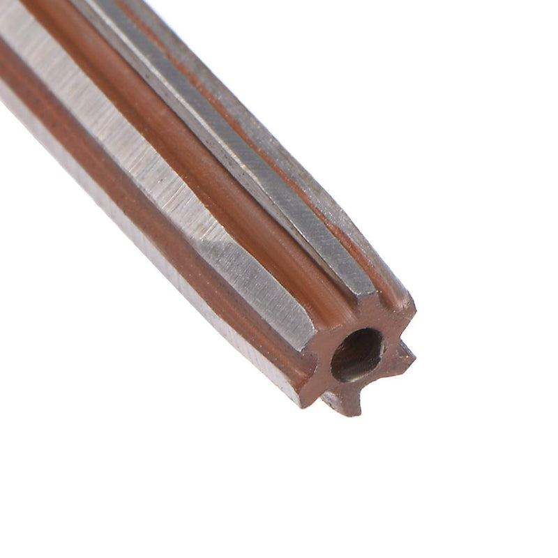 uxcell Hand Reamer 5mm Alloy Tool Steel H8 6 Straight Flutes Hand Milling Cutter Tool Metric Reaming Drill Bit for Metal
