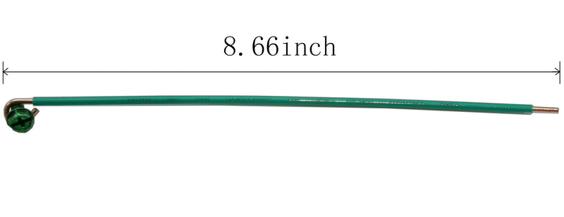 (Pack of 50) Copper Grounding Pigtails with Ground Screws, UL Listed 12 AWG Solid Copper Wire,8 Inches 8inch(Pack of 50)