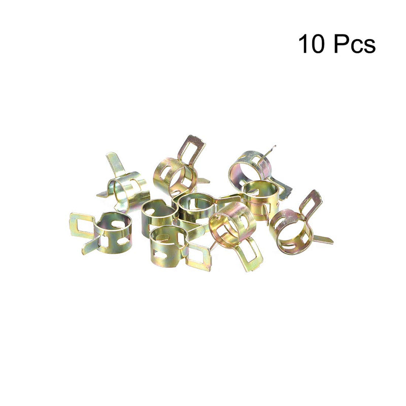 uxcell 8mm 5/16inch Spring Band Type Action Fuel/Silicone Vacuum Hose Pipe Clamp Low Pressure Air Clip Clamp 10pcs