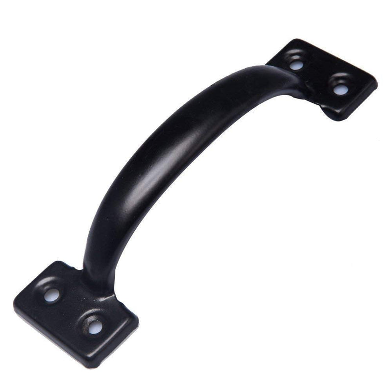 Tebery 4 Pack Utility 6-1/2 Inch Pulls in Black Metal Gate Handle