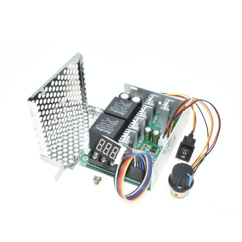 Adjustable Digital display 10-55V 60A PWM DC Brushed Motor Speed Controller Switch Control 12V 24V 36V 48V Forward Brake Reverse For power wheels regulation (60A PWM)
