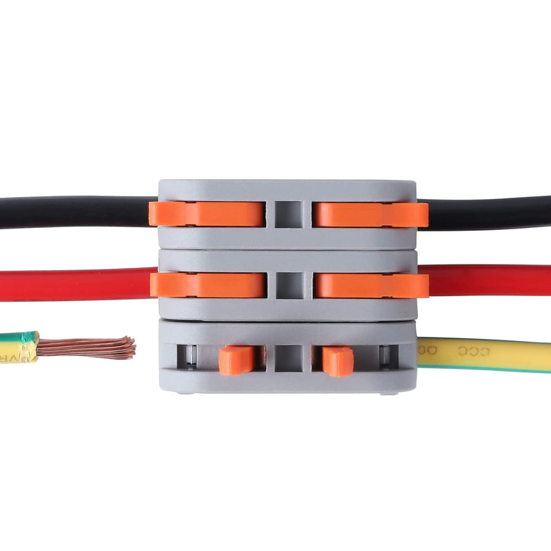 90 pcs XHF Conductor Compact Connectors Lever Connectors Nuts, Electrical Connectors Wire Terminals for Any Circuit Inline Splices 28-12 AWG (SPL-1) 90 PCS