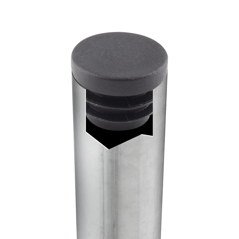 Piutouyar 12 Pack 3/4 Inch Round Plastic Plugs, Plastic Round End Caps, Black Round Tubing Plug, Pipe Tubing End Cap for Chair Table Stool Leg 3/4 Inch, 12 Pack