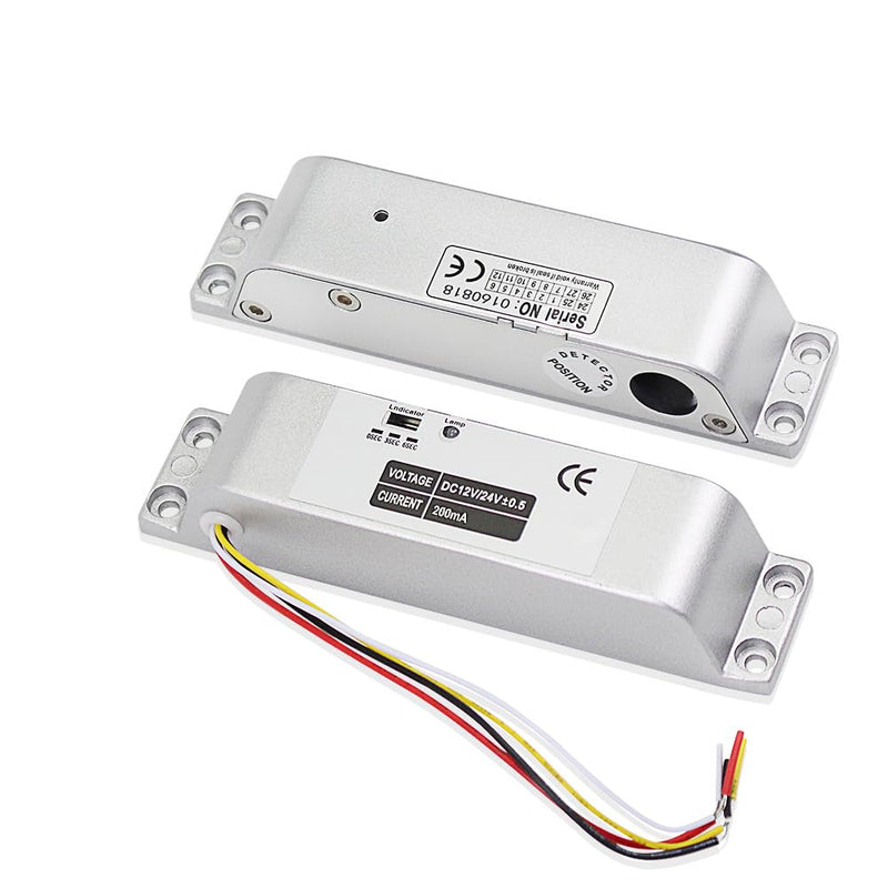 Electric Drop Bolt Lock DC 12V Fail Safe NC Mode Electronic Door Lock for Access Control Security System with Time Delay