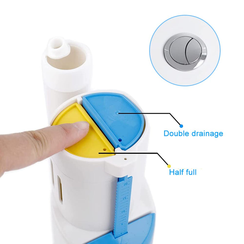 2 Inch Toilet Flush Valves, Toilet Repair Kit Dual Flush Valve Replacement Fit for One Piece Toilet Top Push Button Valve(One Piece Toilet 10.8" Height) One Piece Toilet 10.8" Height