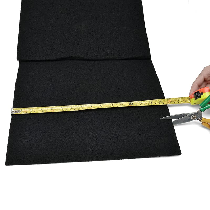 Cut-to-Fit Activated Carbon Filter Sheet Charcoal Air Vent Filters Pad Black Range Hood AC Replacement Fabric Filter 1 Pack 16" x 48" x 0.125" 16" x 48" x 0.1"