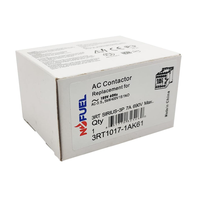 AC 3RT1017-1AK61 Contactor 120V Coil 12A Same as Contactor 3RT1017-1AK60