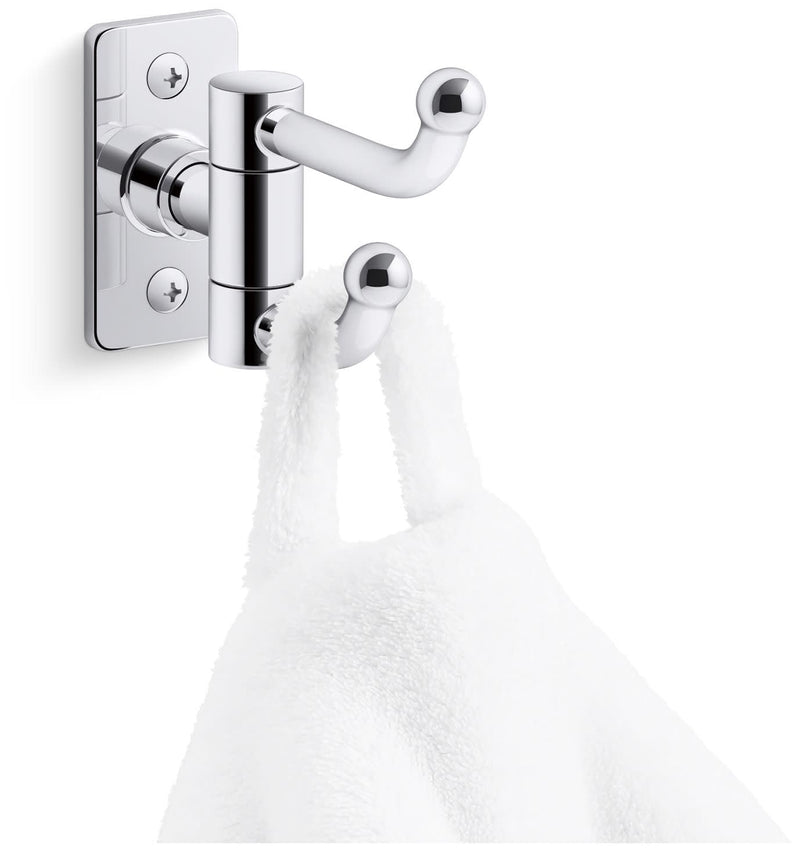Kohler K35927-BL Castia by Studio McGee Double Hook Robe Hook Matte Black