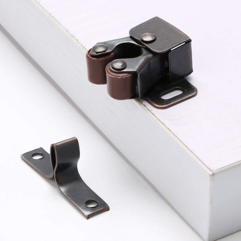 Alise Cabinet Door Latch,Cupboard Closet Doors Catch Closer Double Ball Roller Latches,Cold Rolled Steel Oil-Rubbed Bronze Copper CA1000-12P(Pack of 12) Oil Rubbed Bronze
