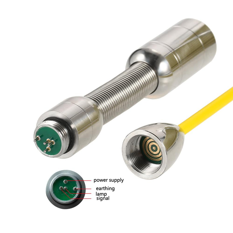 Sewer Camera Head Accessories Waterproof IP68 for Pipe Drain Endoscope Camera Replacement with Adapter (0.9inch/23mm)
