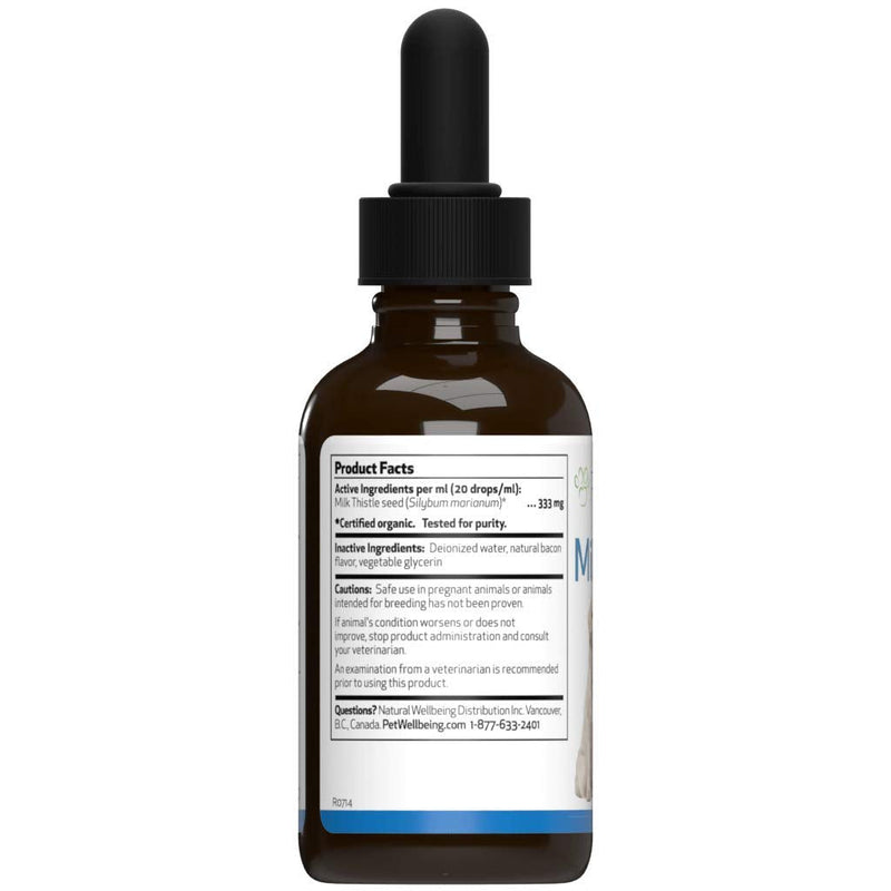 Pet Wellbeing - Milk Thistle for Cats - Natural Support for Feline Liver health - 2oz (59ml) - PawsPlanet Australia
