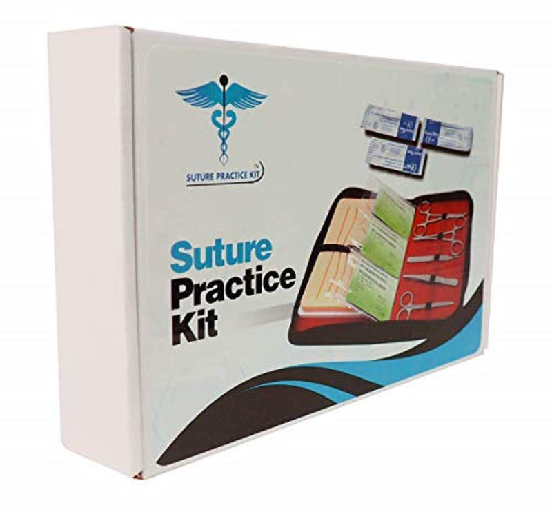 w Suturing Guide E-Book,[Large Case Large Pad & Variety of Sutures w Slots] 4th Gen Pad, Tools Suture Needles by Medical Professionals for Residents Med Dental Vet School Students