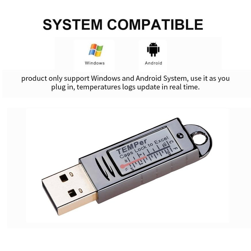 USB PC Thermometer Temperature Measurement Real Time Data Logger Recorder Remote Email Alarm Monitor Gold Temper HID