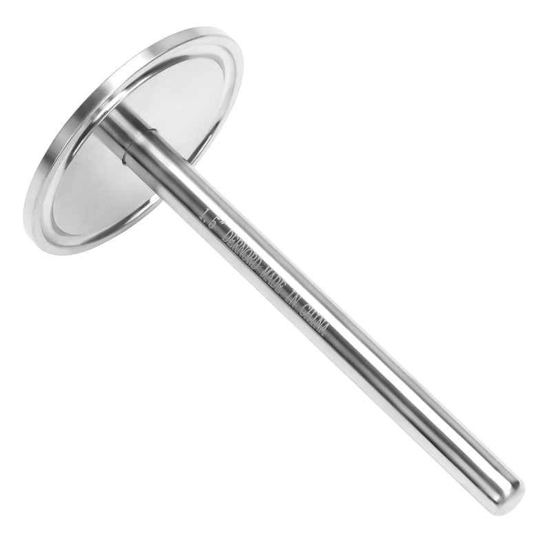 DERNORD 1.5 inch Tri Clamp Thermowell 304 for Beer Fermenter Homebrew Solar Heater Boiler, 100mm Length