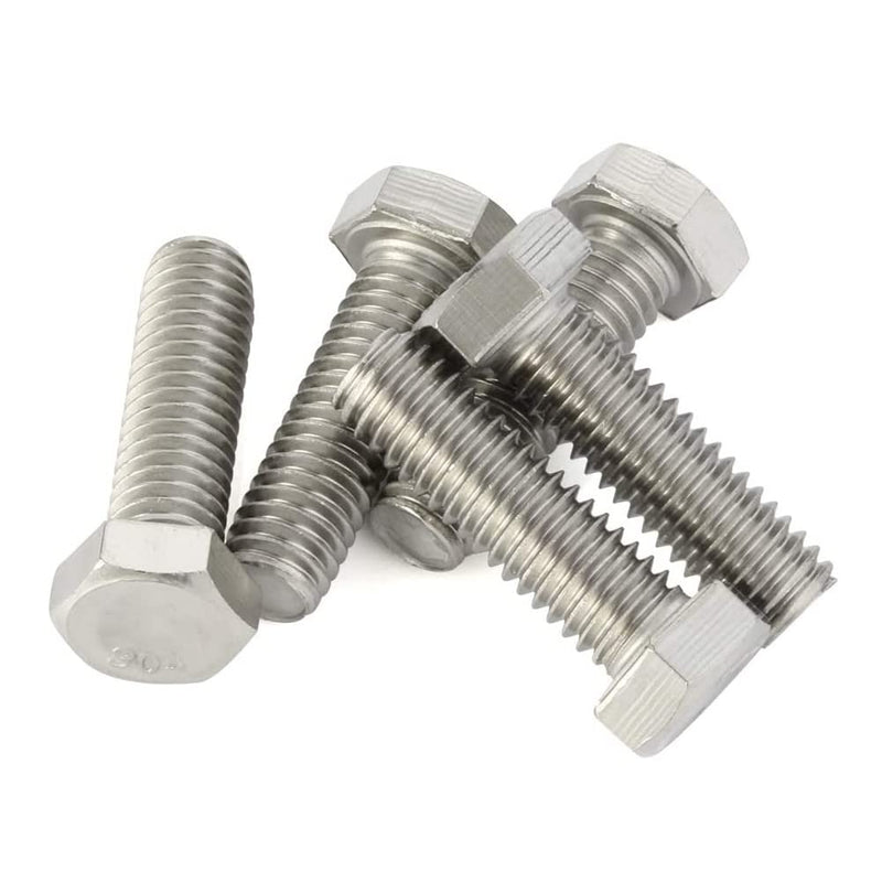 5/16-18 x 2" (1/2" to 4-1/2" Available) Hex Head Screw Bolt, Fully Threaded, Stainless Steel 18-8, Plain Finish, Quantity 20 5/16-18 x 2" (20 PCS)