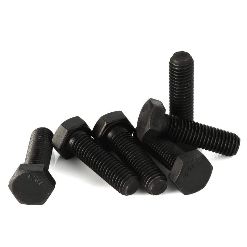 M8 x 35mm Hex Head Screw Bolts, Fully Threaded, Alloy Steel Grade 12.9, Black Oxide Finish, Quantity 15 M8-1.25 x 35mm