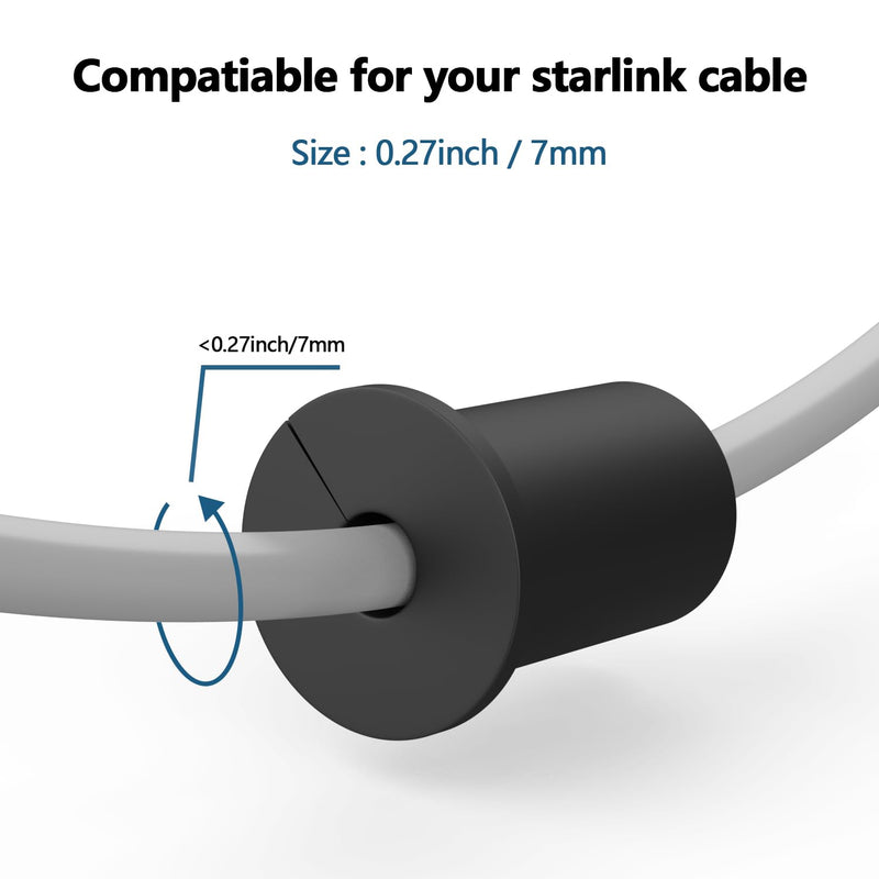 4PCS 3/4 inch starlink Wall Cable Pass Through Bushing Grommets Accessories for Cables,Star Link Cable Routing kit for starlink mounting kit,Silicone Wall Bushing for starlink dishy ethernet Cables 4PCS Starlink Grommets