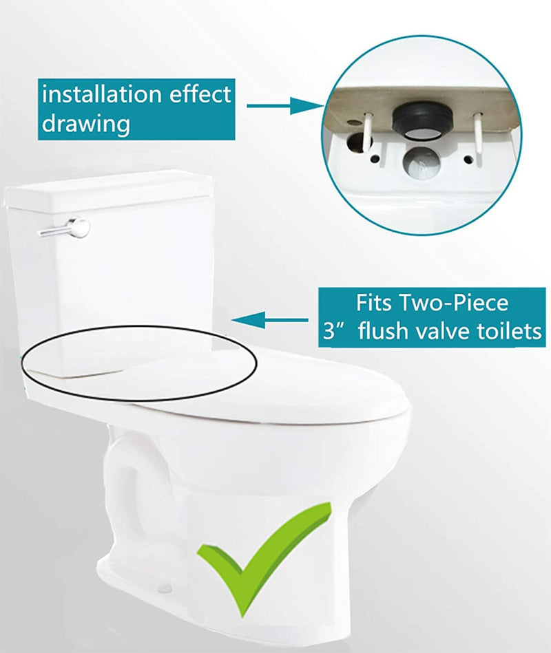 3-Inch Toilet Flush Valve Replacement 2-piece Toilet Tank Parts with Gasket and Bolts Fit for American Standard 738921-100.0070A Easy to Install High Performance Water-Saving 3 Inch