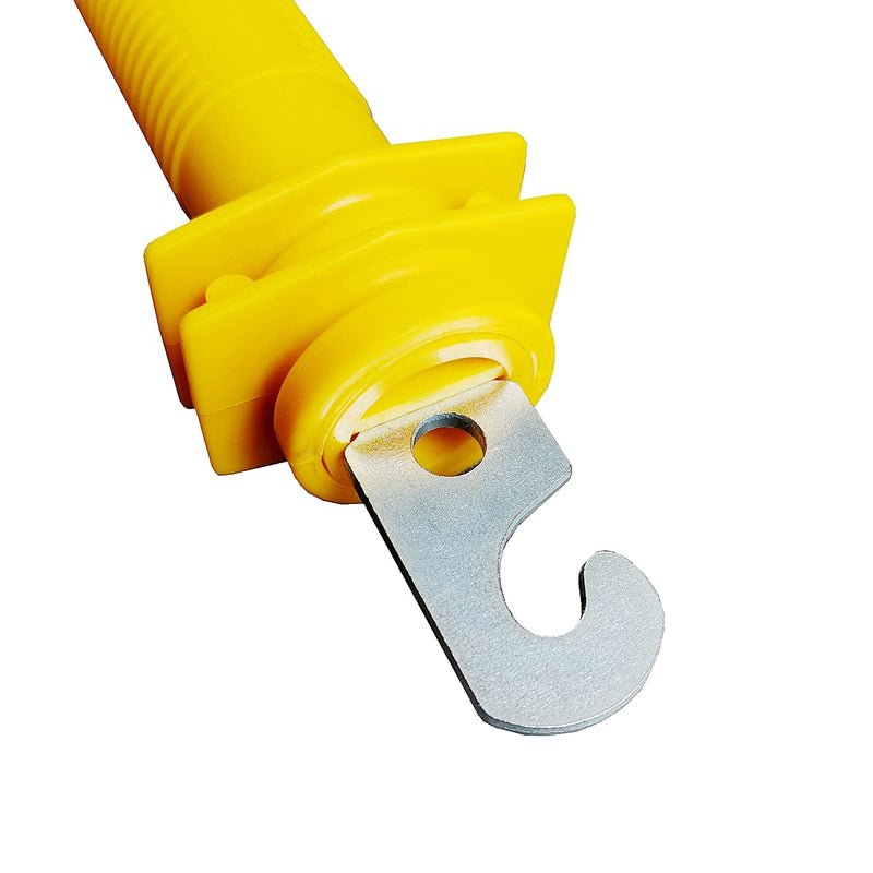 QMARK Electric Fence Gate, Electric Fence Handles, Insulated Plastic Handle, Rubber Gate Handle 6 Pack- Yellow