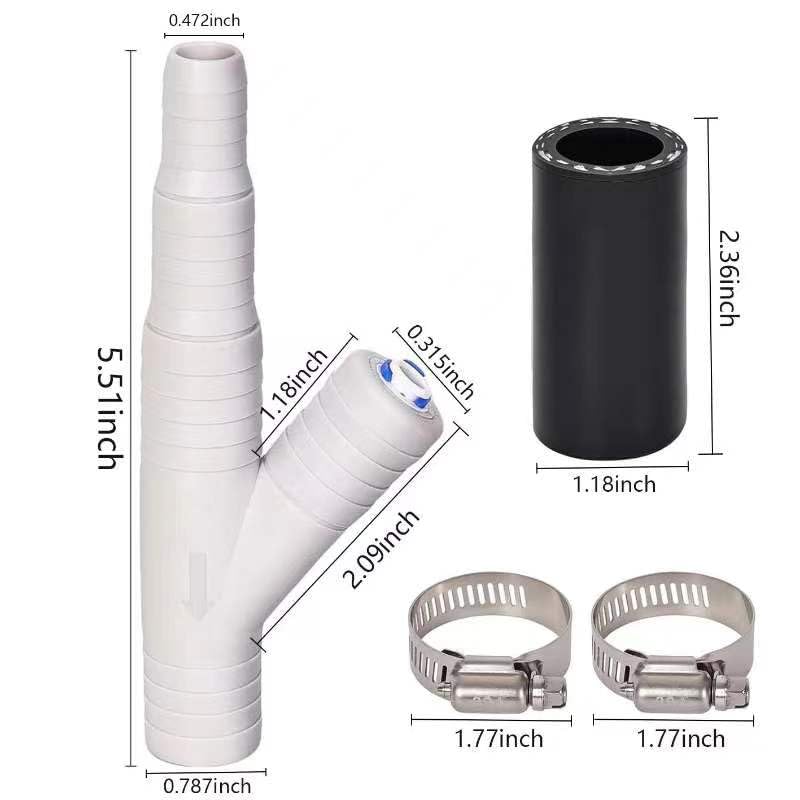 Dishwasher Drain Hose Adapter Kit - With 3/8-inch Quick Connect Fitting | ro drain line adapter for a Water Filter and 7/8-inch Fitting for a Dishwasher No Drilling Required, Compatible with WP164020 3/8 Inch