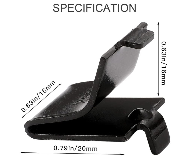 Shelf Clips, Hosrnovo 28PCS Adjustable Shelf Brackets for 255 Standard Pilaster, Heavy Duty Metal Shelving Brackets Clips for Kitchen Cabinet Bookcase (Black)