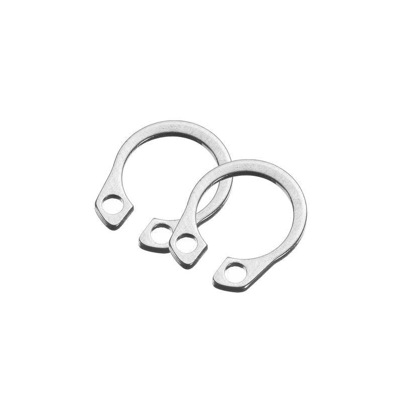 uxcell 30 Pcs External Retaining Rings, 11mm 304 Stainless Steel External Circlip Snap Rings Round Wire Snap Rings for Valves Electrical Appliances, Silver
