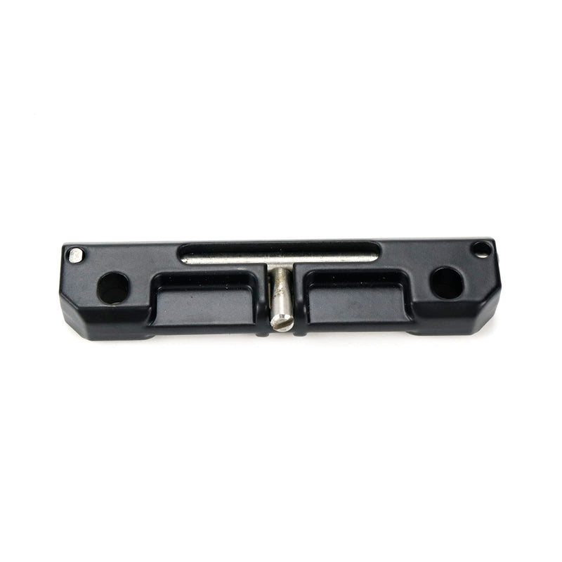 2 Pcs Spring Loaded Latch, Spring Loaded Barrel Bolt Latch Normally Locked Flush Bolt for Industrial Device Door Equipment Door (3-1/8", Black) Right latch style four
