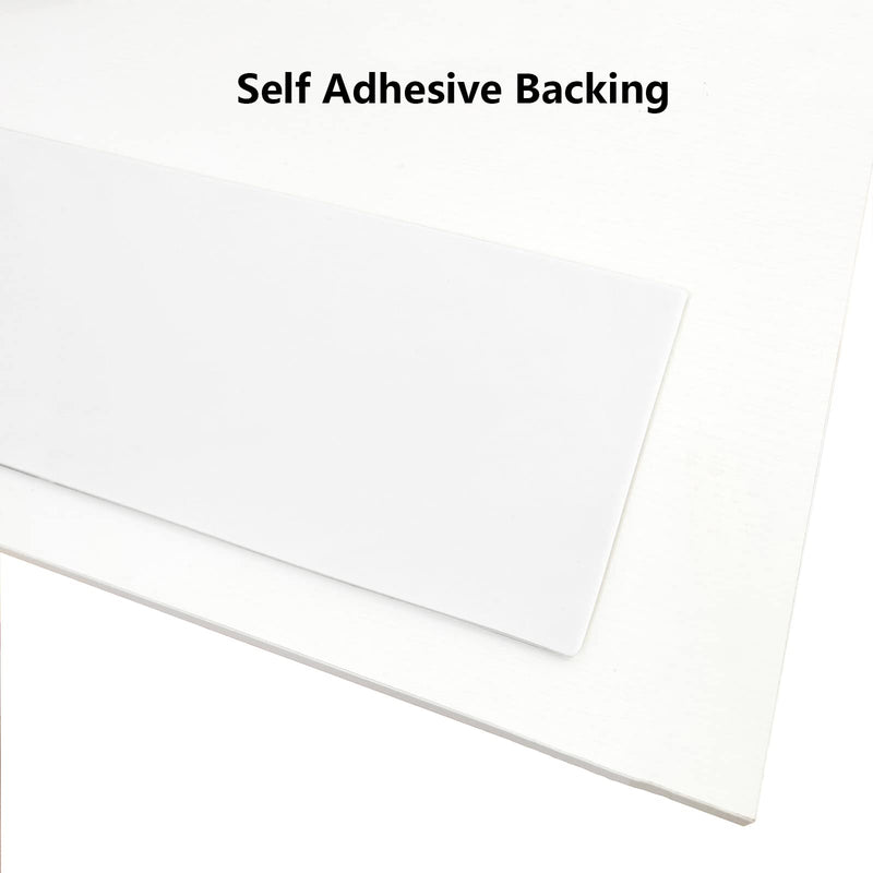 Self Adhesive Door Kick Plate 28 inches Acrylic Decorative Plates Pets Scratches Protector for Stick On Doors, 1/10 inch Thickness 6"x 28" White